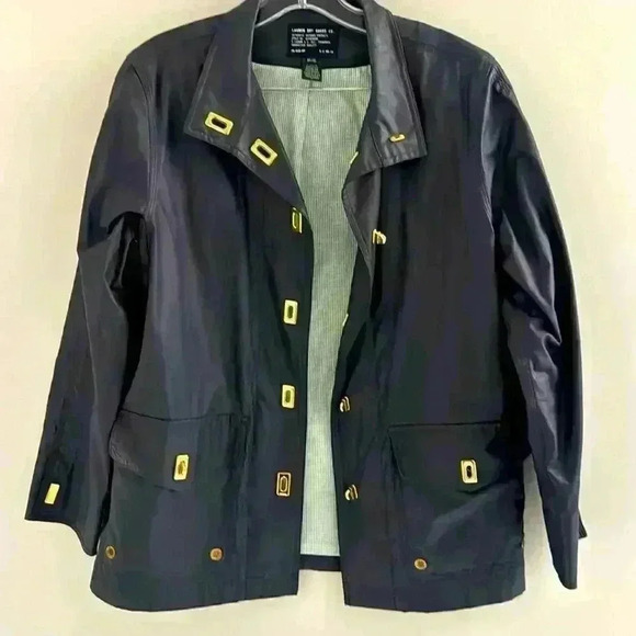 Lauren Ralph Lauren nautical fireman jacket rain coat, Small/Petit - Picture 1 of 7